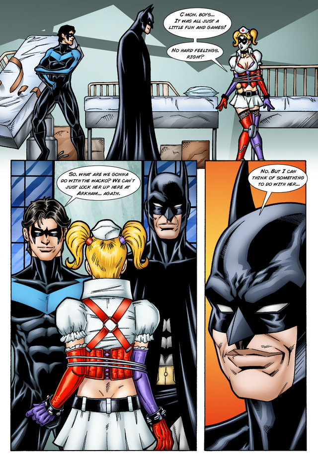 Batman Nightwing Porn - Leandro Comics] Batman and Nightwing discipline Harley Quinn